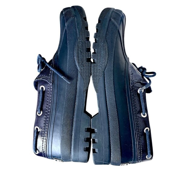 Women's Navy Blue Sperry Duckling Rubber Waterproof Shoes Rubber Slip On Sz 7.5 - Picture 8 of 13